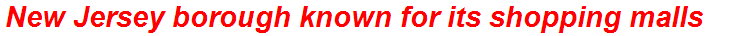 New Jersey borough known for its shopping malls