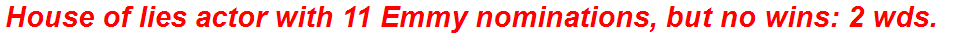 House of lies actor with 11 Emmy nominations, but no wins: 2 wds.