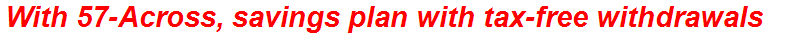 With 57-Across, savings plan with tax-free withdrawals