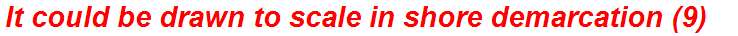 It could be drawn to scale in shore demarcation (9)