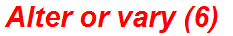 Alter or vary (6)
