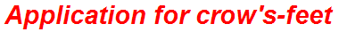 Application for crow's-feet