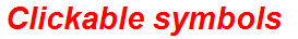 Clickable symbols
