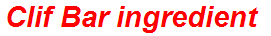 Clif Bar ingredient