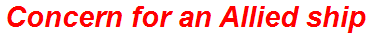 Concern for an Allied ship