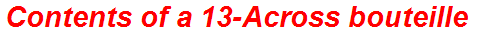 Contents of a 13-Across bouteille
