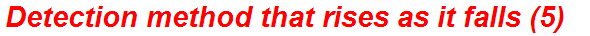 Detection method that rises as it falls (5)