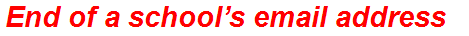 End of a school’s email address