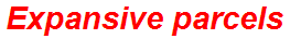 Expansive parcels
