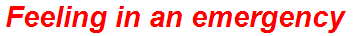 Feeling in an emergency