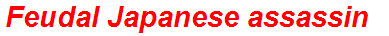 Feudal Japanese assassin