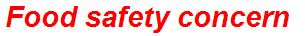 Food safety concern