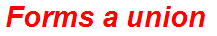 Forms a union