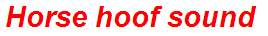 Horse hoof sound
