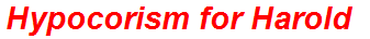 Hypocorism for Harold