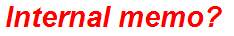 Internal memo?