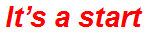 It’s a start