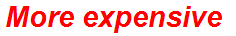 More expensive