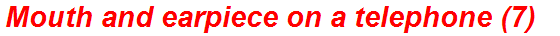 Mouth and earpiece on a telephone (7)