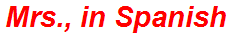 Mrs., in Spanish