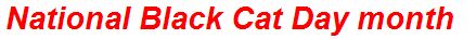 National Black Cat Day month
