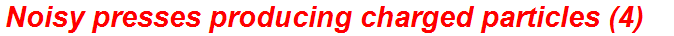 Noisy presses producing charged particles (4)