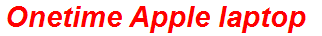 Onetime Apple laptop