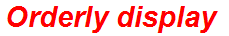 Orderly display