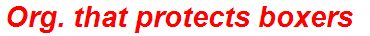 Org. that protects boxers