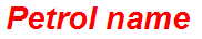 Petrol name