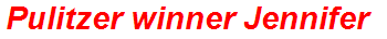 Pulitzer winner Jennifer