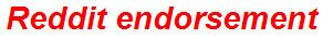 Reddit endorsement
