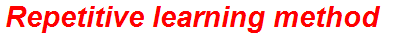 Repetitive learning method