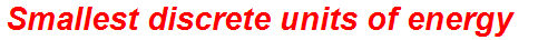 Smallest discrete units of energy