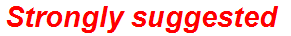 Strongly suggested
