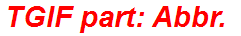 TGIF part: Abbr.