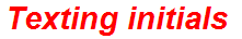Texting initials