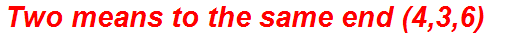 Two means to the same end (4,3,6)