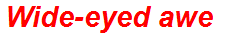 Wide-eyed awe