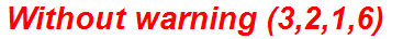 Without warning (3,2,1,6)