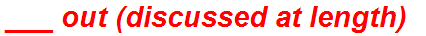 ___ out (discussed at length)