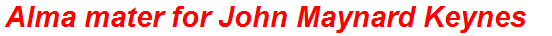 Alma mater for John Maynard Keynes
