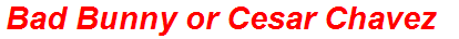 Bad Bunny or Cesar Chavez