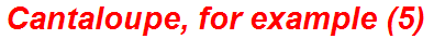 Cantaloupe, for example (5)