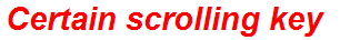 Certain scrolling key