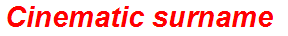 Cinematic surname