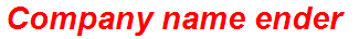 Company name ender