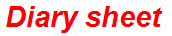 Diary sheet