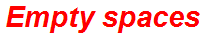 Empty spaces
