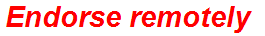 Endorse remotely